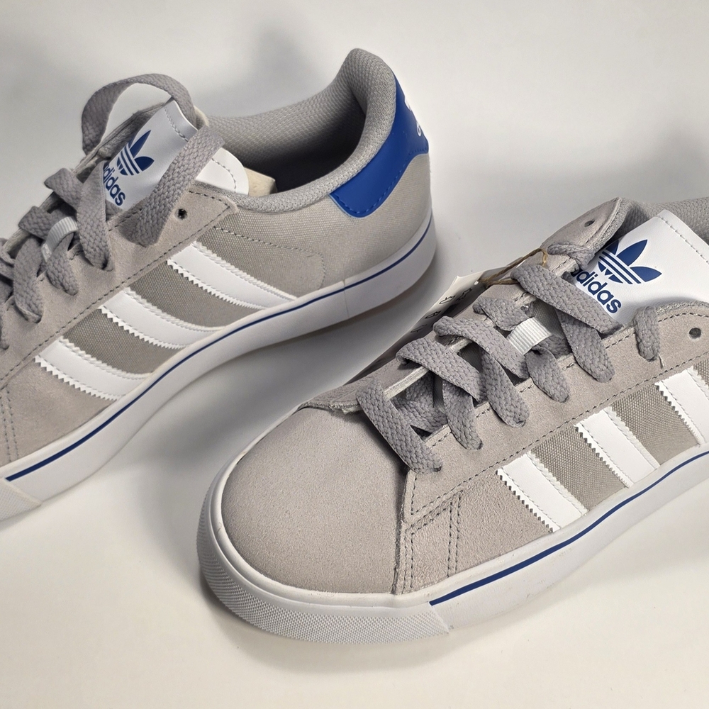 Adidas Men's Gray and Blue Sneakers